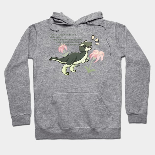 Carter Carnotaurus Shouts! Hoodie by Pudica